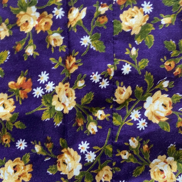 Purple floral vintage midi skirt - Picture 2 of 3